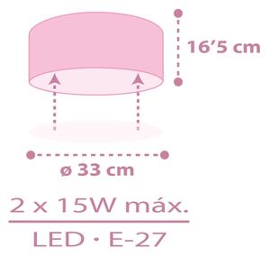 Dalber 42496 - Otroška stropna svetilka FAIRY DREAMS 2xE27/15W/230V