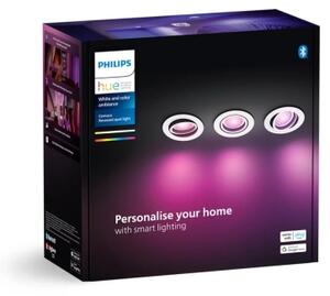 Philips - SET 3xLED RGBW Zatemnitvena vgradna svetilka Hue CENTURA 1xGU10/4,2W/230V