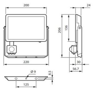 Philips - LED Reflektor s senzorjem DECOFLOOD LED/50W/230V IP65