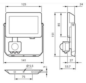 Philips - LED Reflektor s senzorjem DECOFLOOD LED/20W/230V IP65