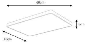 LED Stropna svetilka FELIZ LED/50W/230V 4000K 40x60 cm črna