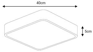 LED Stropna svetilka FELIZ LED/40W/230V 4000K 40x40 cm črna