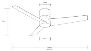 ZEVENTI - LED Stropni ventilator BARROSA LED/18W/230V Wi-Fi Tuya + Daljinski upravljalnik