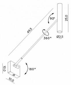 Lucide 23262/05/30 - LED Zatemnitvena stenska svetilka WYGO LED/5W/230V črna