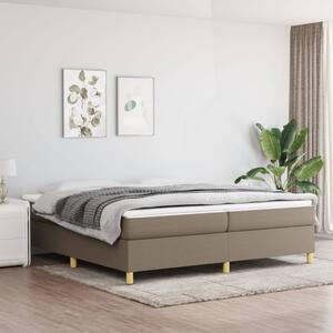 VidaXL Box spring postelja z vzmetnico taupe 200x200 cm blago