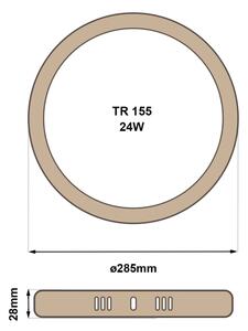 LED Stropna svetilka RING LED/24W/230V 4200K pr. 28,5 cm rjava