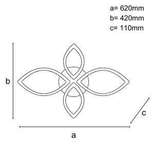 LED Zatemnitveni nadgradni lestenec LED/95W/230V 3000-6500K + Daljinski upravljalnik