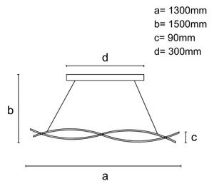 LED Zatemnitveni lestenec na vrvici LED/80W/230V 3000-6500K + Daljinski upravljalnik