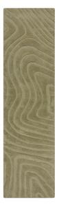 Kaki zelen ročno tkan volnen tekač 60x230 cm Mesmerise Sage – Flair Rugs