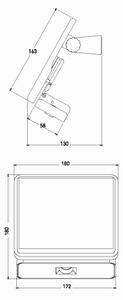 LED Solarni zunanji reflektor s senzorjem LED/8W/3,7V IP54 črn