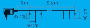 LED Zunanja božična veriga 360xLED 10,6m IP44 hladno bela