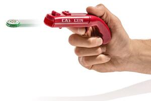 Odpirač za steklenice z "katapultom za zamaške" – Cap Gun (rdeč)