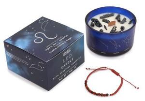 Zodiakalna kristalna sveča z energijsko zapestnico – LEV
