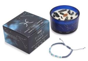 Zodiakalna kristalna sveča z energijsko zapestnico – RIBI