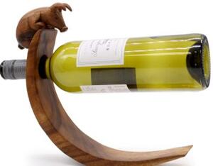 Leseno stojalo za vino – Prašiček