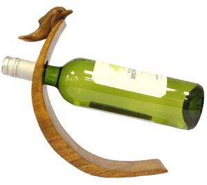 Leseno stojalo za vino – Delfin
