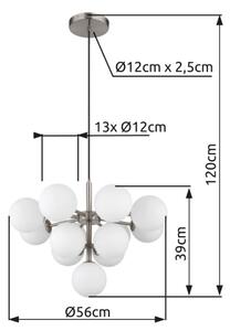 Globo 56143-13N - Lestenec na vrvici GRAPPY 13xG9/5W/230V