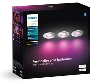 Philips-SET 3x LED RGBW Zatemnitvena kopalniška svetilka Hue XAMENTO 1xGU10/4,2W IP44