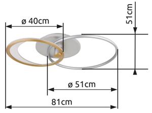 Globo 67333-40 - LED Zatemnitvena stropna svetilka UMBRA LED/40W/230V + Daljinski upravljalnik