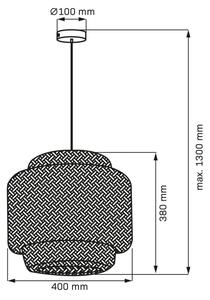 Lestenec na vrvici BERTA 1xE27/20W/230V pr. 40 cm bambus