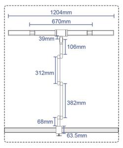 LED Zatemnitvena fleksibilna namizna svetilka LED/36W/230V 3000-6500K CRI 92 črna