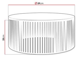 Klubska mizica VELEDE 25x58,5 cm bela