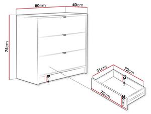 Kabinet TIRENO 75x80 cm bela