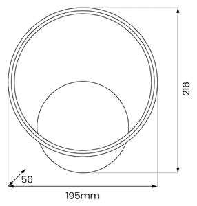 LED Stenska svetilka ROTONDA LED/7W/230V zlata