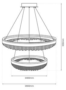 LED Lestenec na vrvici PRECIOSA LED/85W/230V pr. 60 cm zlata