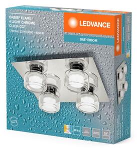 Ledvance -LED Kopalniška stropna svetilka ORBIS FLAME 4xLED/5,5W/230V IP44 krom