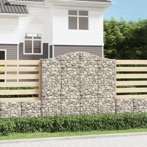 VidaXL Obokane gabion košare 2 kosa 200x30x180/200 cm pocinkano železo