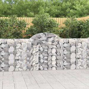 VidaXL Obokane gabion košare 14kosov 200x30x100/120cm pocinkano železo