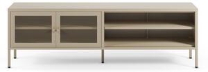 Kremno bela kovinska TV omarica 160x50x35 cm Fayna – Marckeric