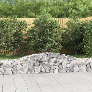 VidaXL Obokane gabion košare 7 kosi 400x30x40/60 cm pocinkano železo