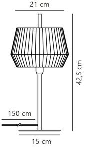 Nordlux - Namizna svetilka DICTE 1xE14/40W/230V bela/črna