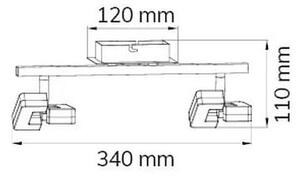 Wofi 7026.02.64.5000 - LED Reflektor ZARA 2xLED/5,2W/230V