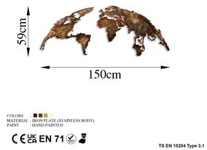 Stenska dekoracija 2 kom. 150x59 planet kovina