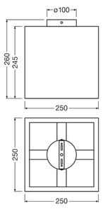 Ledvance - Stropna svetilka DECOR CARDBOARD 1xE27/15W/230V 25x25 cm