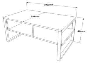 Klubska mizica 44,4x100 cm bor atlantic