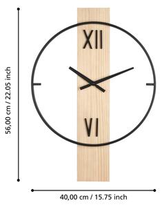 Eglo 425512 - Stenska ura YAMATSURI 1xAA 56x40 cm les/kovina