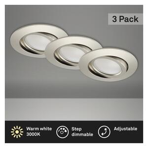 Brilo - SET 3x LED Zatemnitvena kopalniška vgradna svetilka LED/5W/230V IP23