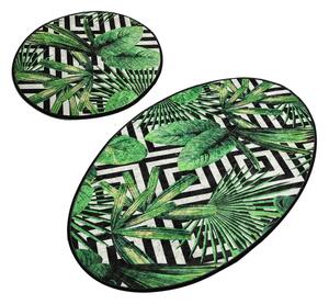 SET 2x Podloga za kopalnico TROPIC 60/100 cm zelena