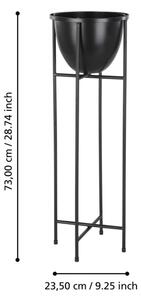 Eglo 428035 - Kovinski cvetlični lonec SHIKABE 73x23,5 cm črna