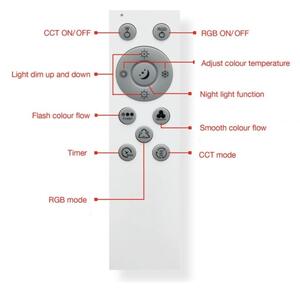 Telefunken 318806TF - LED RGB Zatemnitvena stropna svetilka LED/24W/230V + Daljinski upravljalnik