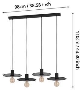 Eglo 43732 - Lestenec na vrvici IKESTON 4xE27/40W/230V