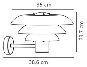 Nordlux - Zunanja stenska svetilka KURNOS 1xE27/20W/230V IP54 mat krom