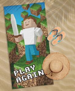 Otroška brisača za plažo MINECRAFT 100% bombaž Širina: 70 cm | Dolžina: 140 cm