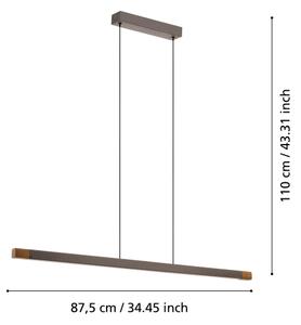 Eglo 900174 - LED Zatemnitveni lestenec na vrvici LISCIANA LED/18W/230V 3000K