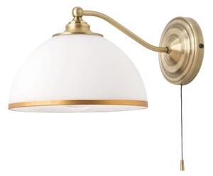 Orion WA 2-1371/1 - Stenska svetilka OLD LAMP 1xE27/40W/230V bela/medenina