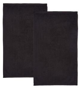 Črne hitro sušeče frotirne bombažne brisače v kompletu 2 ks 90x140 cm Quick Dry – Catherine Lansfield